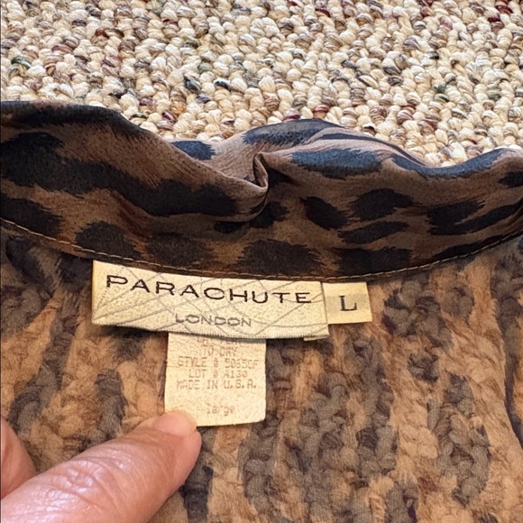 Vintage Parachute London Leopard Print Sheer Top. Large - Picture 5 of 9